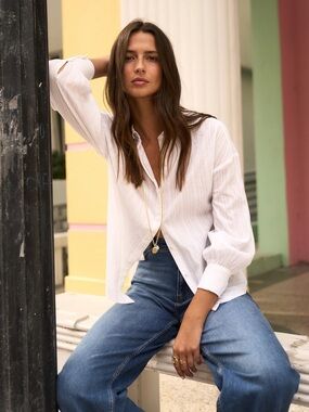 NWT Sonmer Alexa Blouse White